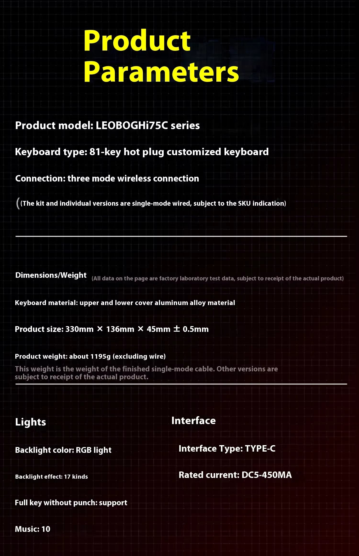 Leobog Hi75C Pro 75% Barebone kit