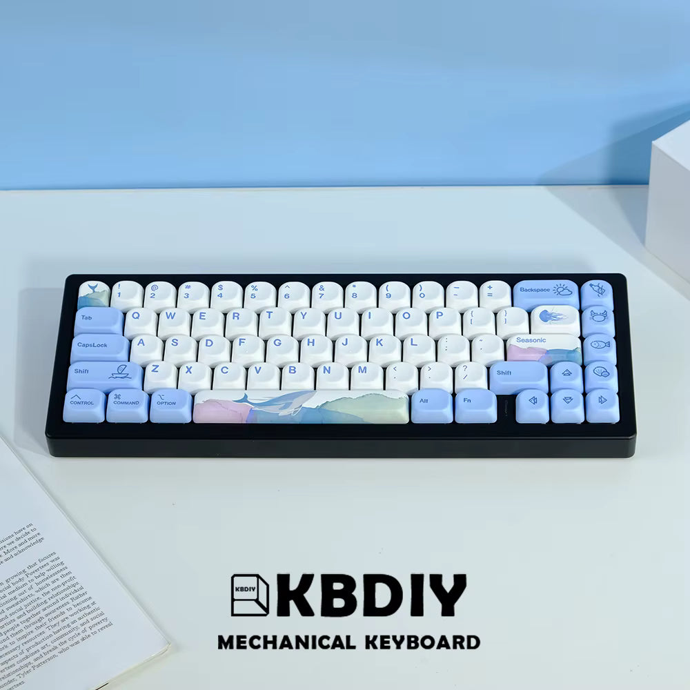 KBDiy Ocean Whale – 140 Keys PBT Koa Profile