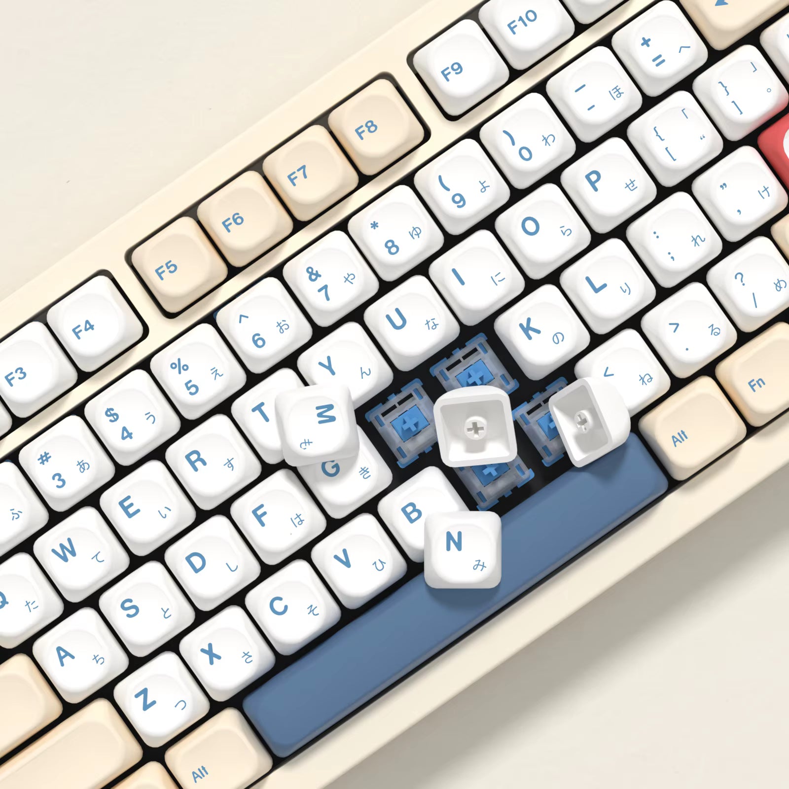 KBDiy Soy Milk – 140 Keys PBT Koa Profile